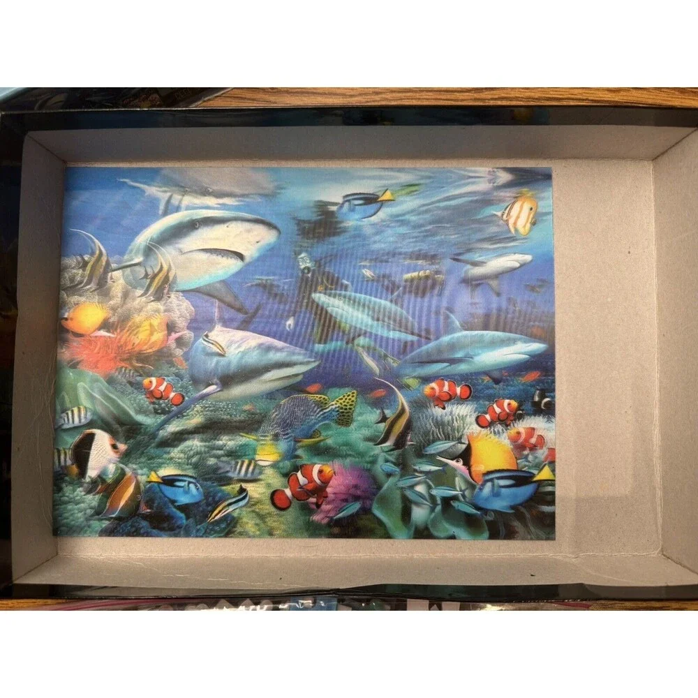 Cardinal Reef Sharks Super 3D Prime 3D Jigsaw Puzzle 500 , 61 X‎ 46 cm